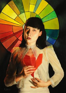 Rachel Bess, "Heart of Glass". Oil on panel, 7"x 5", 2013.